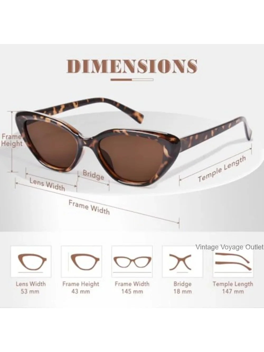 Cat Eye Sunglasses Women Retro Frame Trendy Shades UV Protection